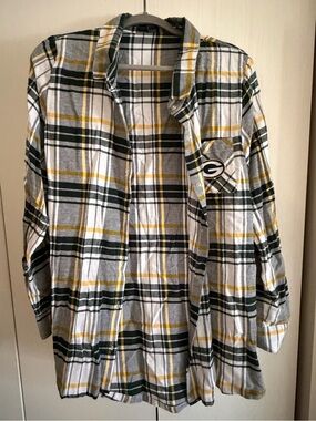 NFL Green Bay Packers Plaid Sleepwear Top
